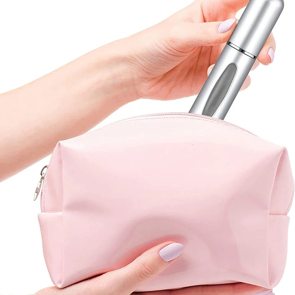 Flacon Pulvérisateur Portable en Aluminium Gravé – Rechargeable 5ml/8ml/10ml