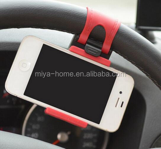 Support Téléphone sur Volant de Voiture – Clip Universel Rotatif