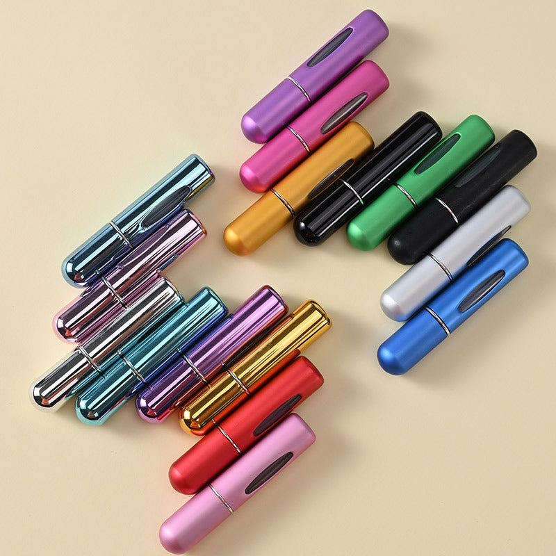 Flacon Pulvérisateur Portable en Aluminium Gravé – Rechargeable 5ml/8ml/10ml
