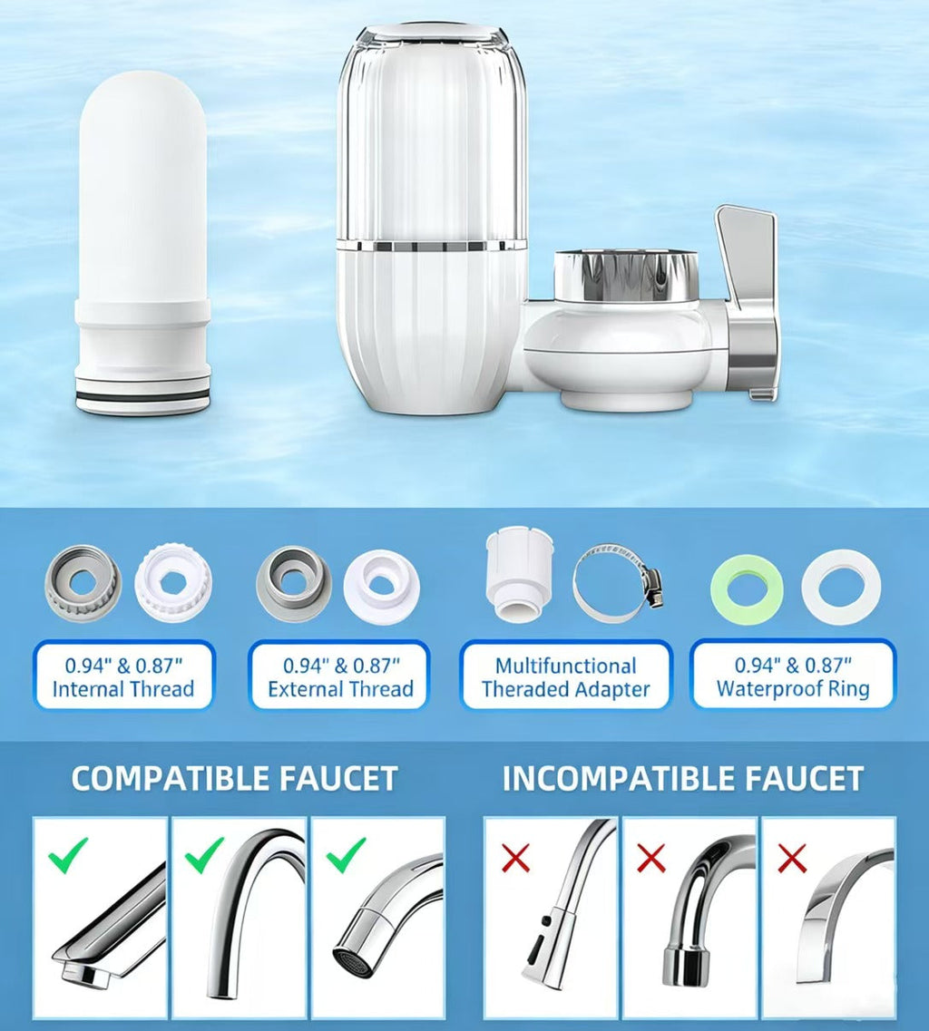 Filtre à eau du robinet avec cartouche filtrante en céramique