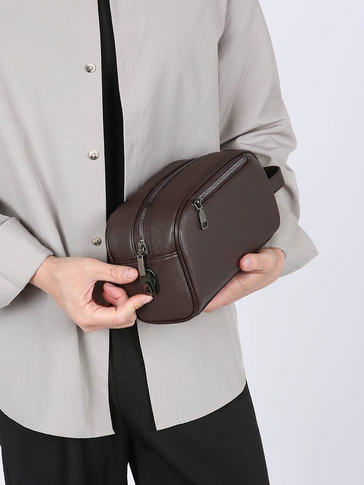Sacoche homme en cuir marron - bureau